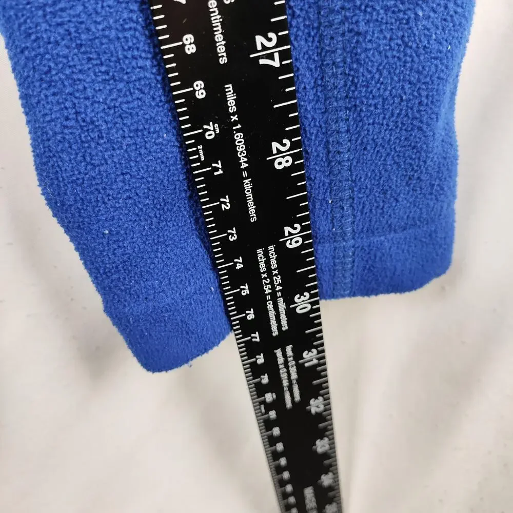 Columbia Hoodie Mens XL Blue Fleece Pullover Kangaroo Pocket Zip Chest Logo
